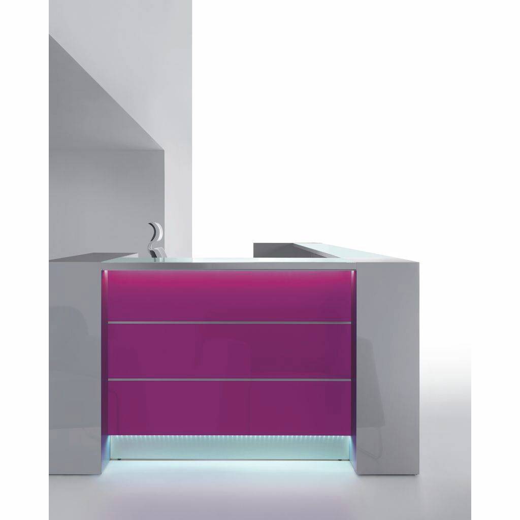 Registratūros stalas VALDE CORNER, 190 x 190 cm, konfigūruojamas