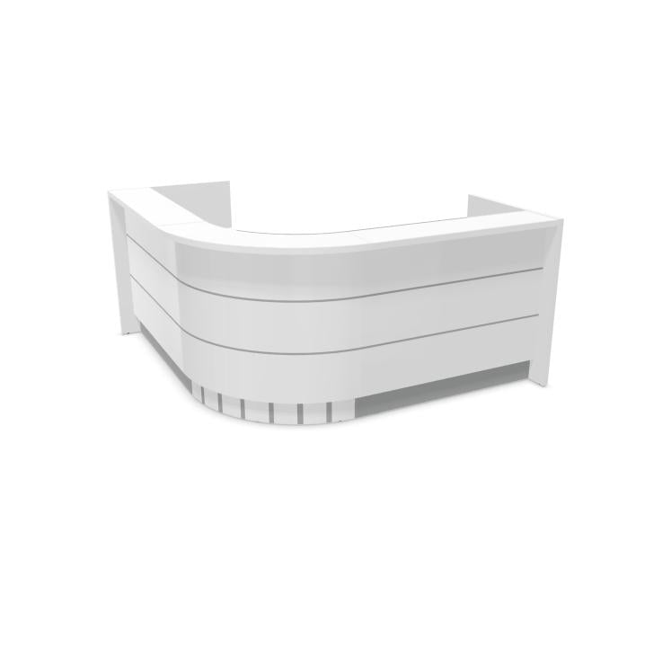 Registratūros stalas VALDE CORNER X, 225 x 225 cm, konfigūruojamas