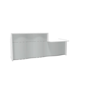 Recepcijos stalas Wave L, plotis 252 cm, konfigūruojamas