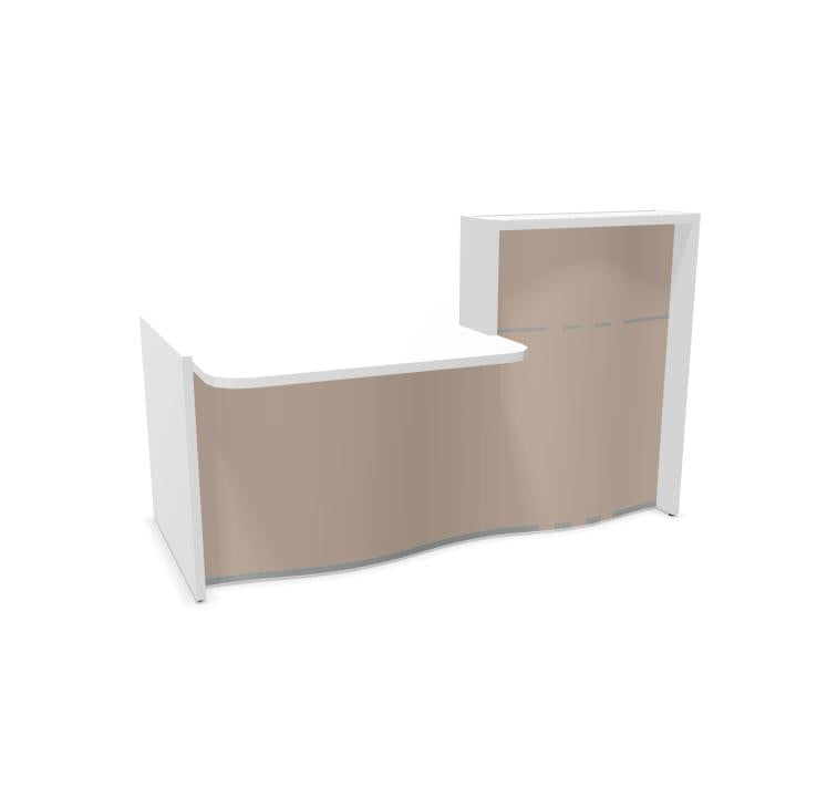 Recepcijos stalas Wave R, plotis 178 cm, konfigūruojamas