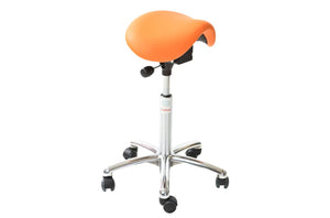 Balninis krėslas MINI ALU Easy Seat (eko oda), reguliuojamas aukštis 580-770 mm – oranžinė