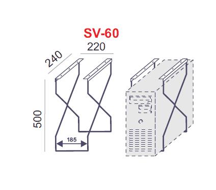 Stacionaraus kompiuterio korpuso laikiklis SV-60