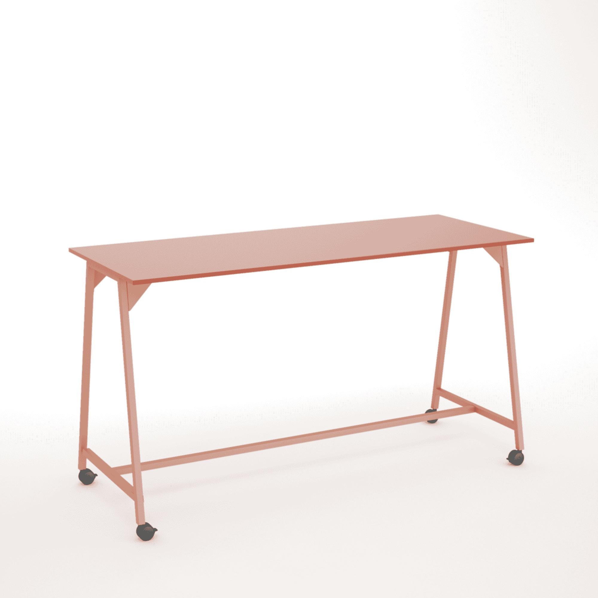 Stovimas stalas AART 1, dydis 200 x 100 x 110H cm, su ratukais
