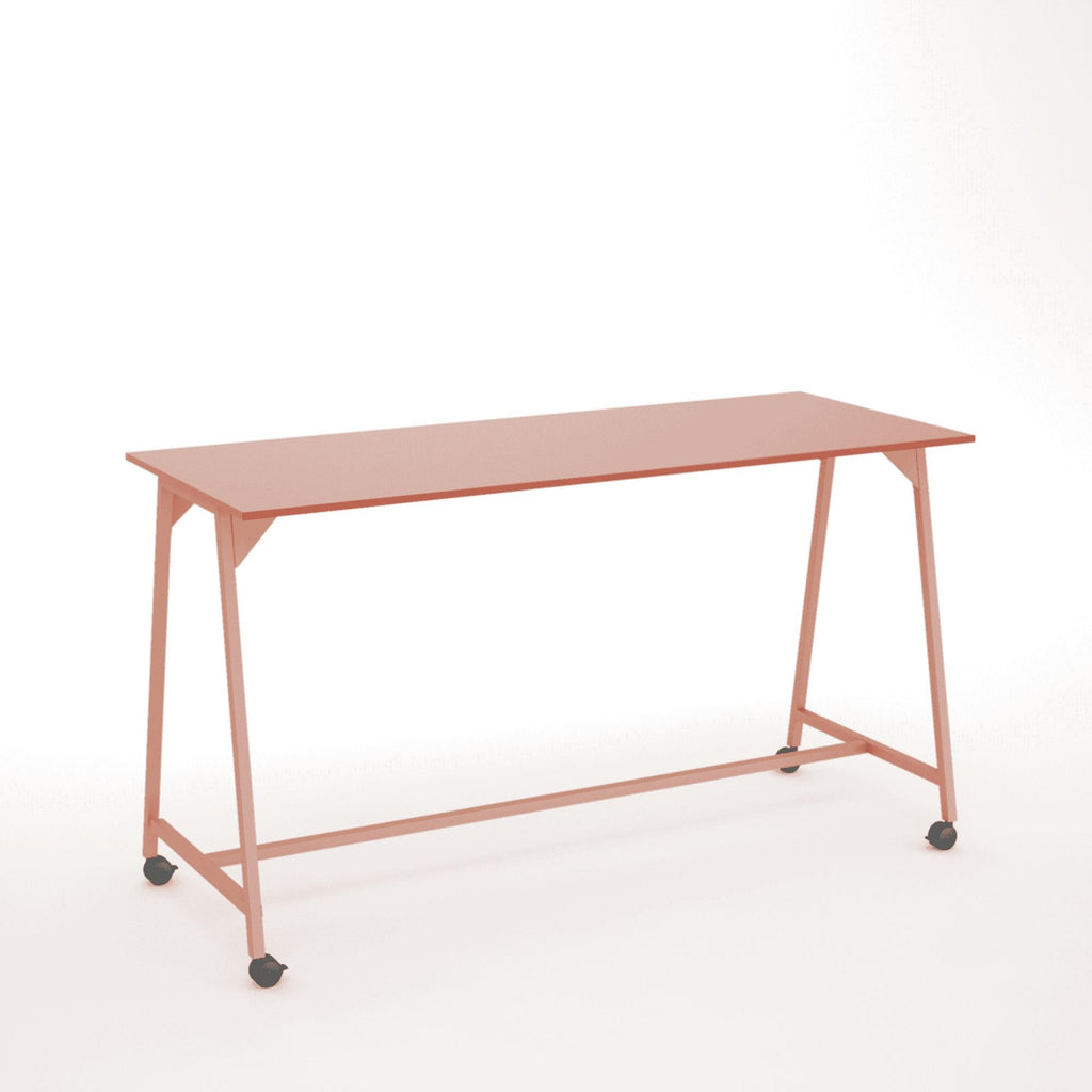 Stovimas stalas AART 1, dydis 200 x 100 x 110H cm, su ratukais