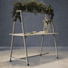Stovimas stalas AART 2, 200 x 100 x 110H cm, su ratukais