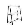 Stovimas stalas AART 2, 200 x 100 x 110H cm, su ratukais – Juoda / Balta