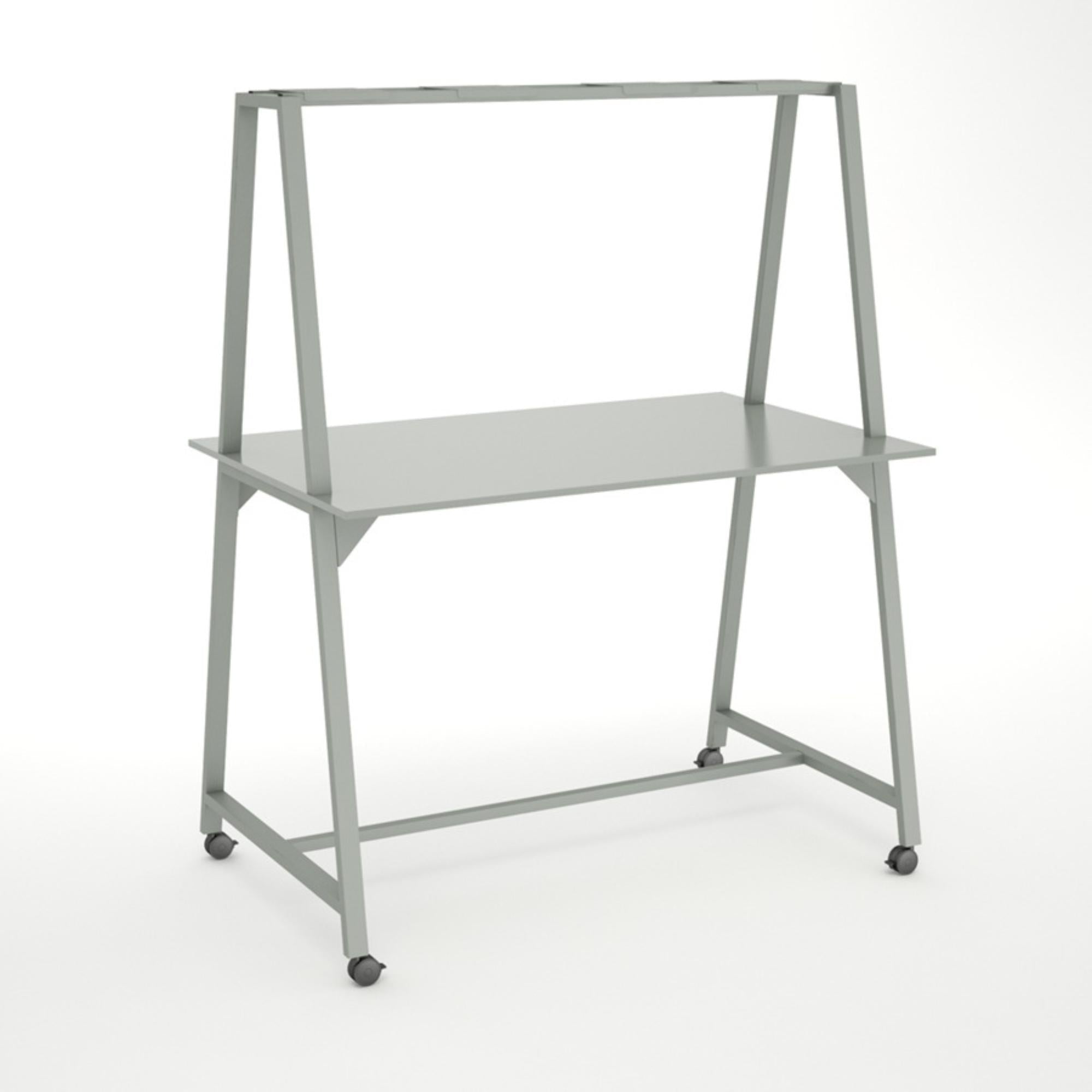 Stovimas stalas AART 2, 200 x 100 x 110H cm, su ratukais