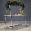 Stovimas stalas AART 2, 200 x 100 x 110H cm, su ratukais
