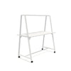Stovimas stalas AART 2, 200 x 100 x 110H cm, su ratukais – Balta / Balta