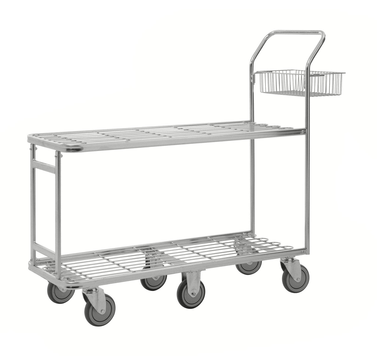 Parduotuvės vežimėlis KONGAMEK 203110 1320 x 430mm 400 kg su stabdžiais