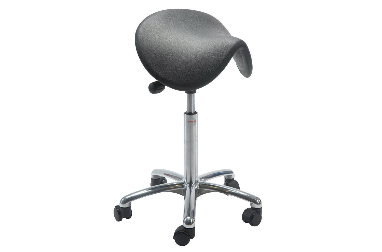 Sedlu krēsls DALTON ALU PU Easy Seat, ar regulējamu augstumu 580-770 mm - Ergostock