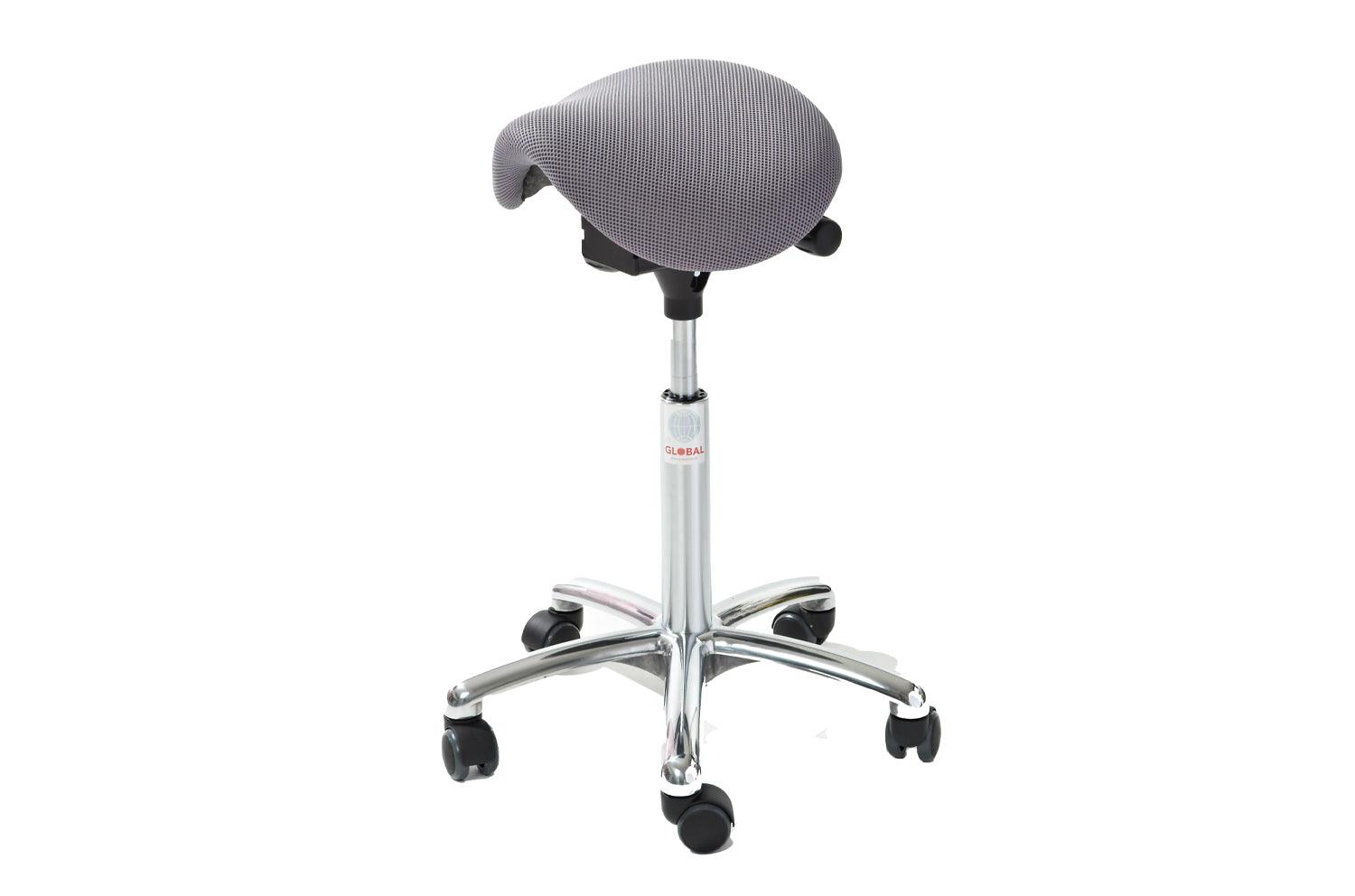 Sedlu krēsls MINI ALU Easy Seat (audums), ar regulējamu augstumu 580-770 mm - Ergostock